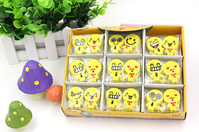 溫州信真文具 廠家直銷韓版可愛卡通表情橡皮擦，打造小學生文具禮品批發新選擇